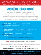 RHGA August/15 Artist in Residence York Culture Ad